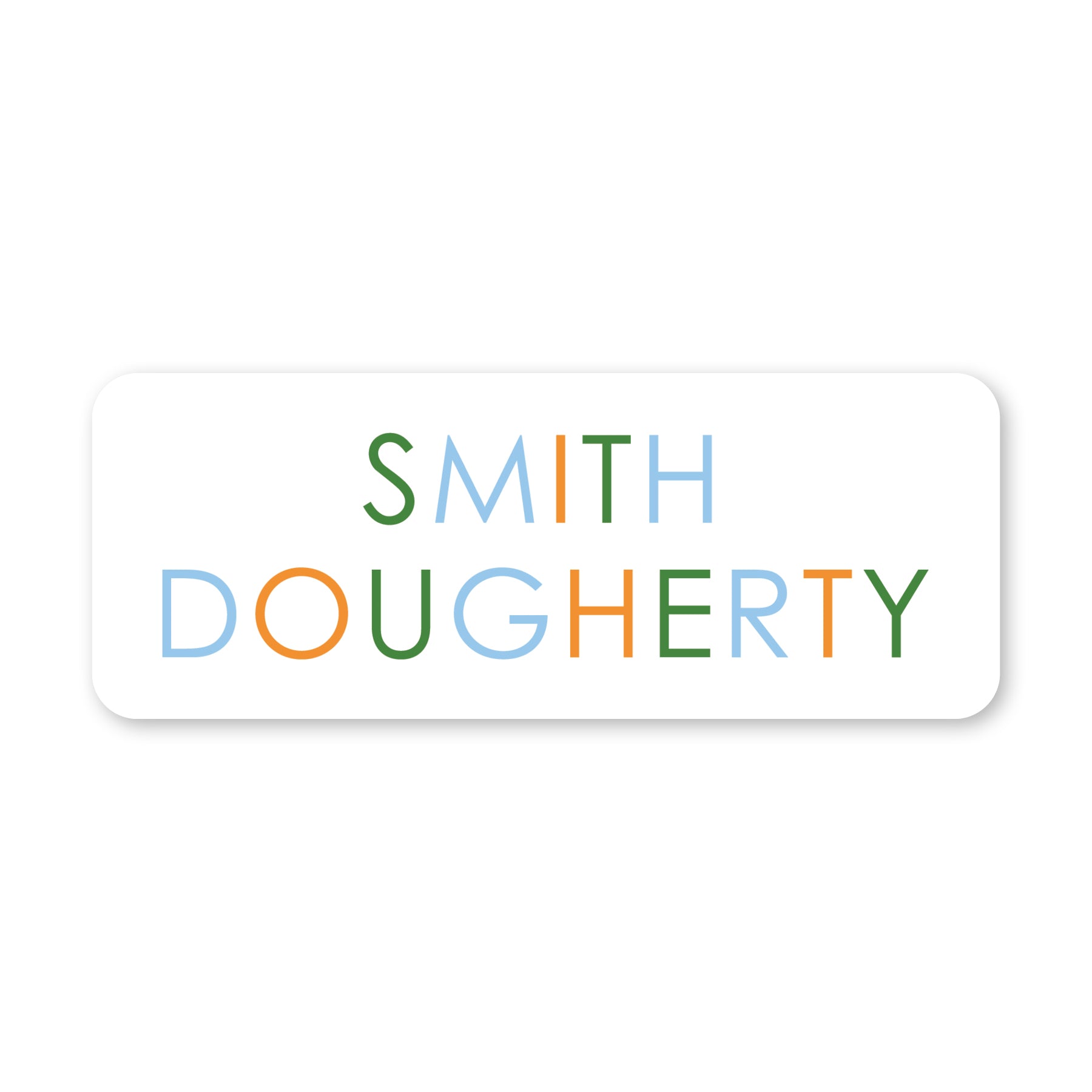 Colored Name Vinyl School Labels - Multi