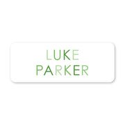 Colored Name Vinyl School Labels - Green