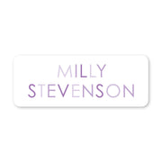 Colored Name Vinyl School Labels - Purple