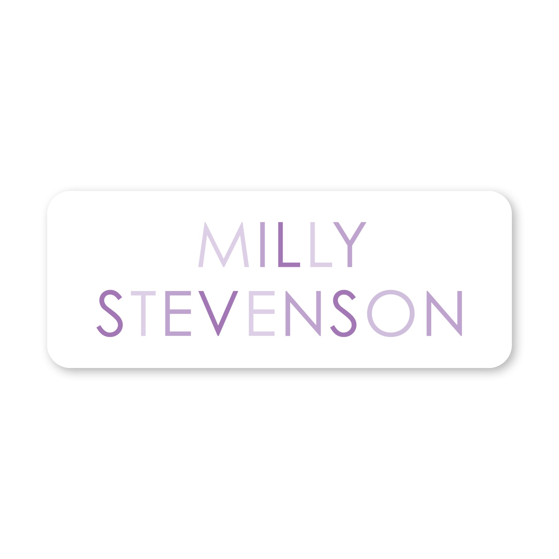 Colored Name Vinyl School Labels - Purple