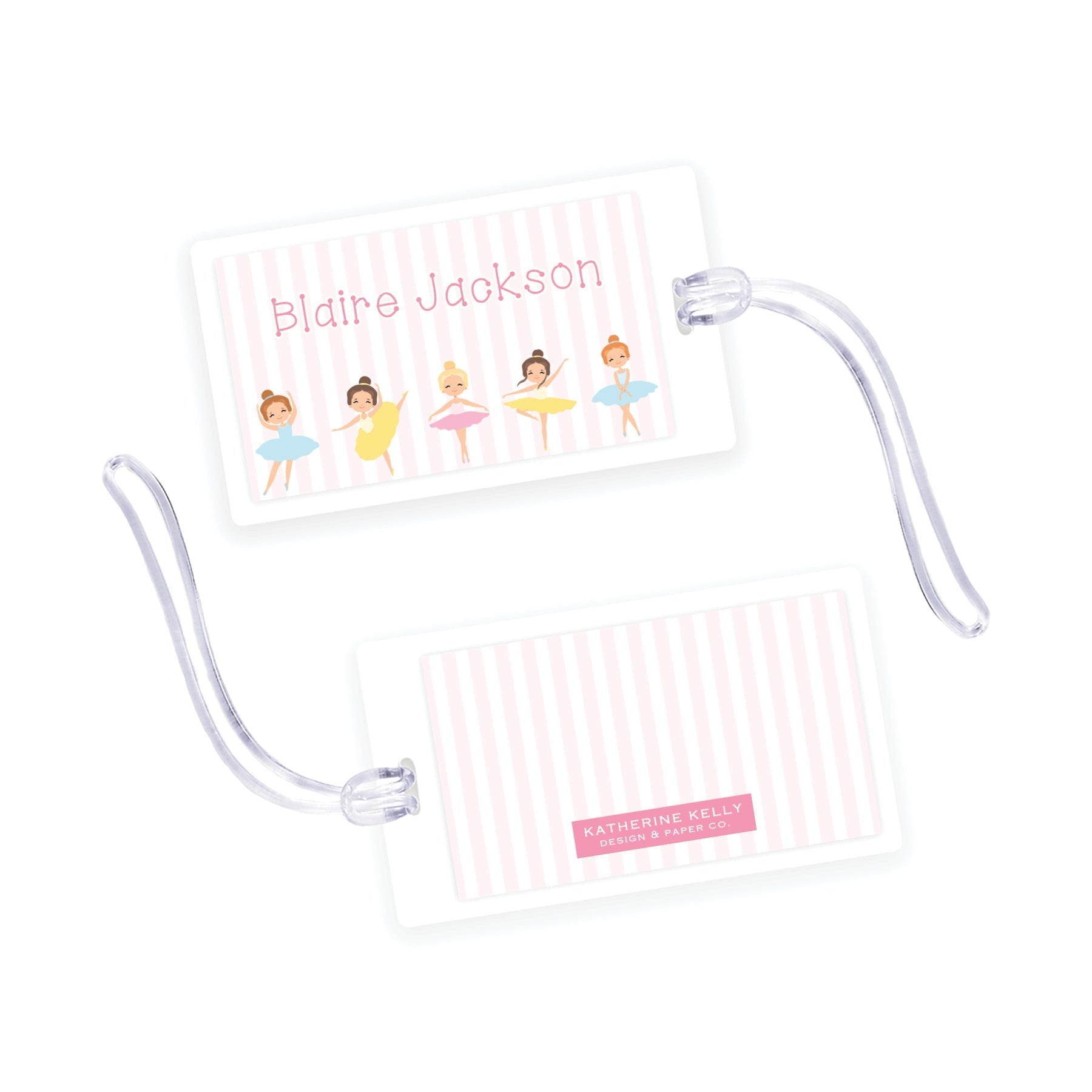 Ballerinas Laminated Bag Tag