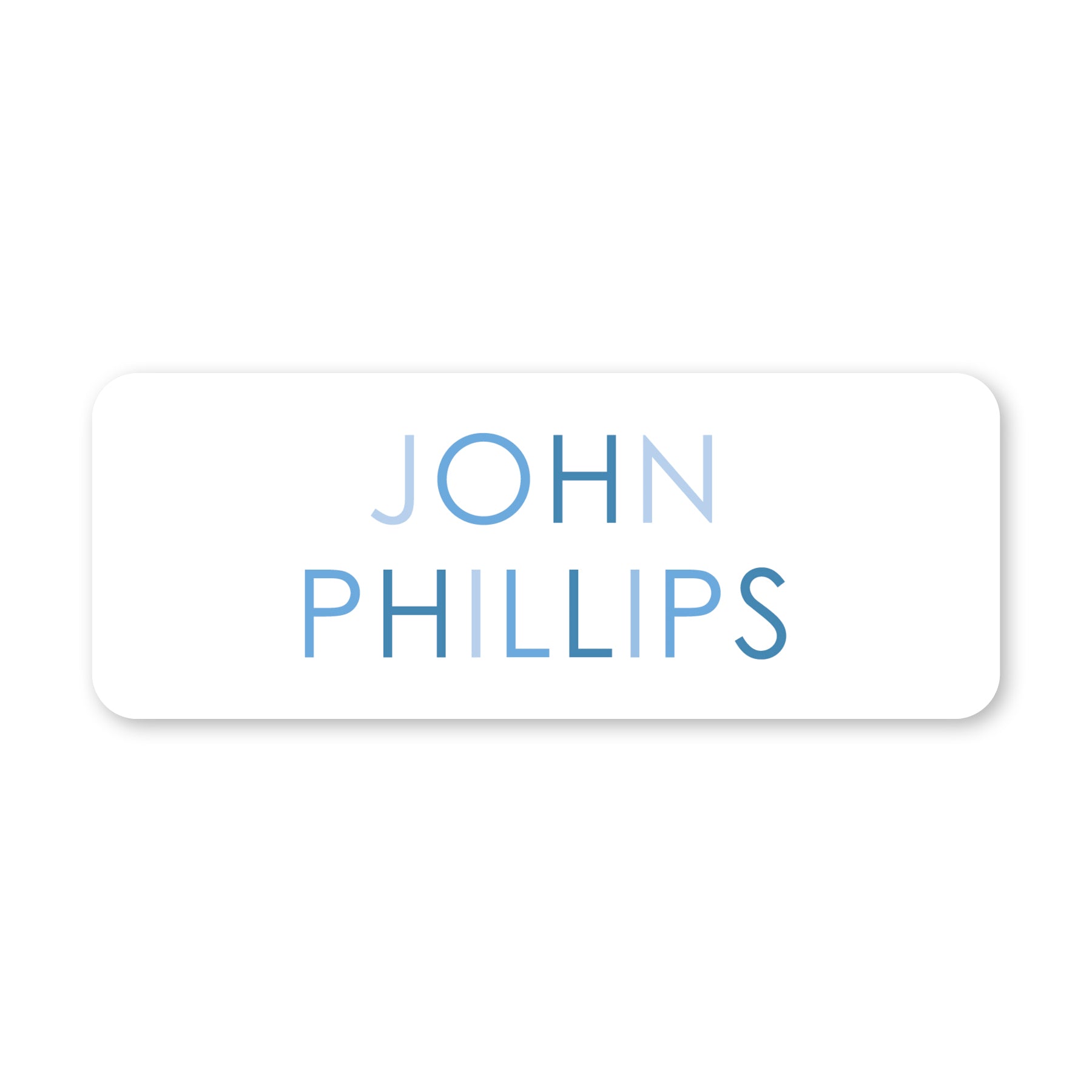 Colored Name Vinyl School Labels - Blue