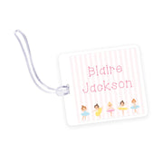 Ballerinas Square Laminated Bag Tag