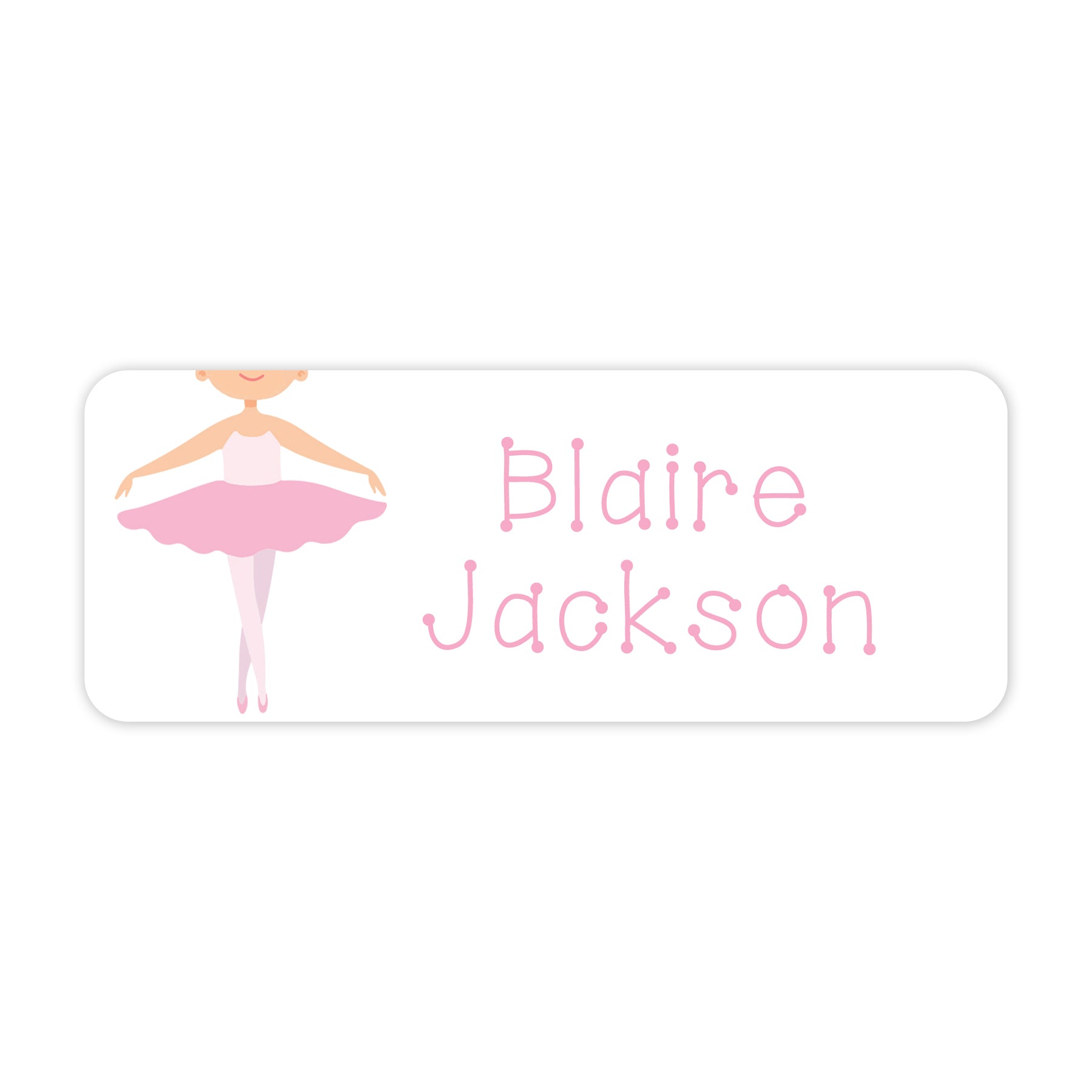 Ballerina Tutu Vinyl School Labels