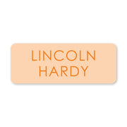 Tone On Tone Vinyl School Labels - Orange