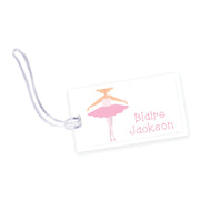 Ballerina Tutu Laminated Bag Tag