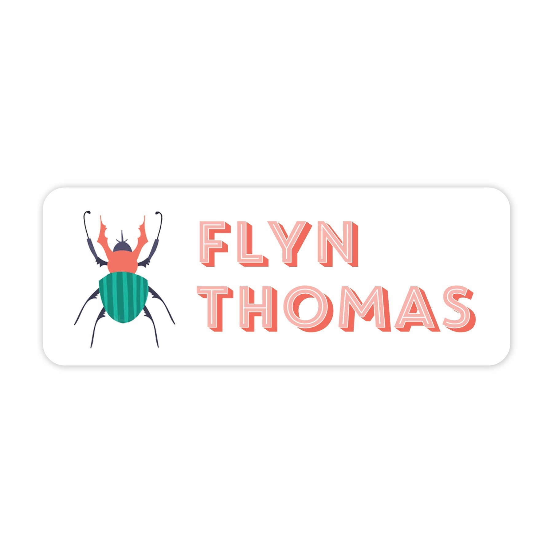 Bugs & Beetles Vinyl School Labels