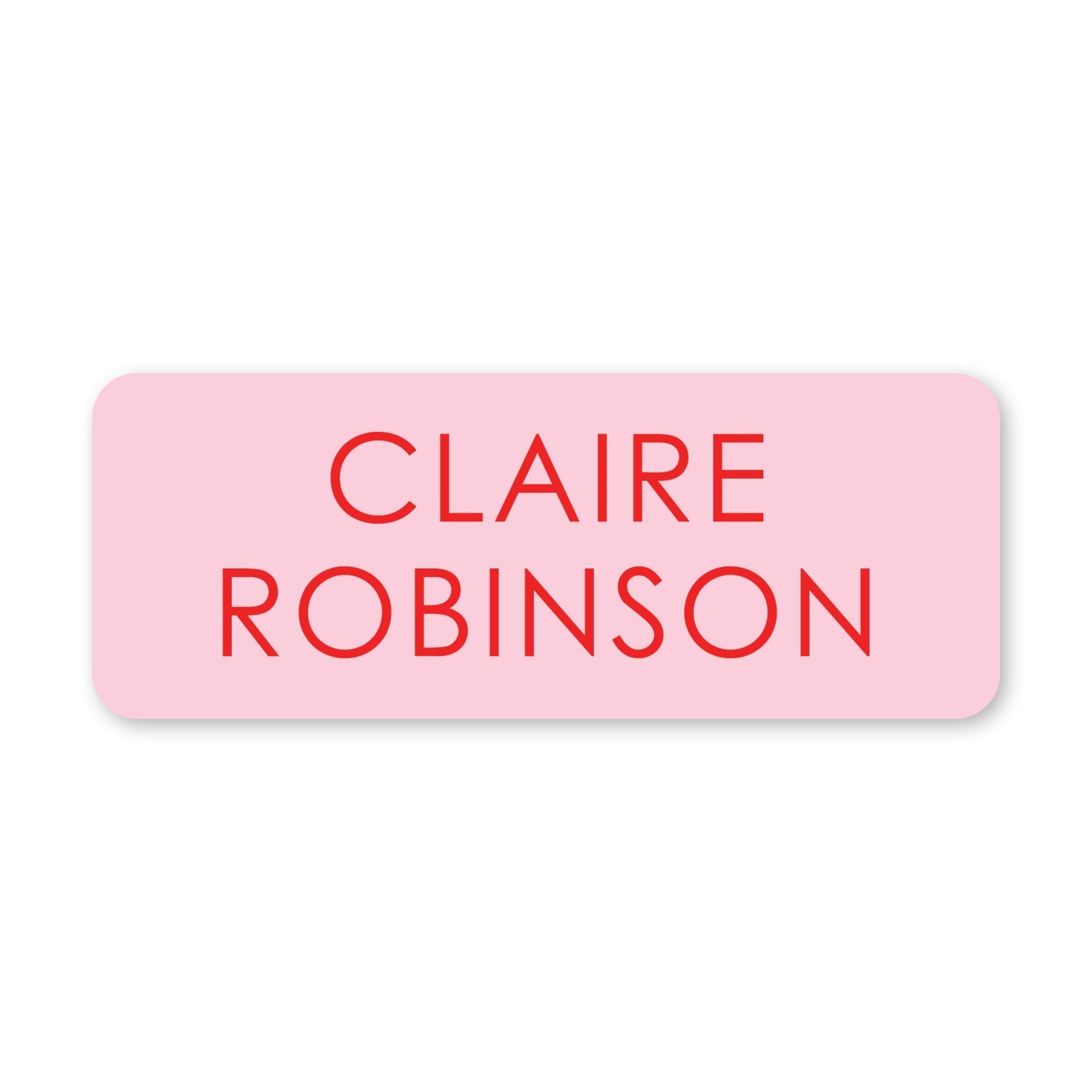 Tone On Tone Vinyl School Labels - Red On Pink