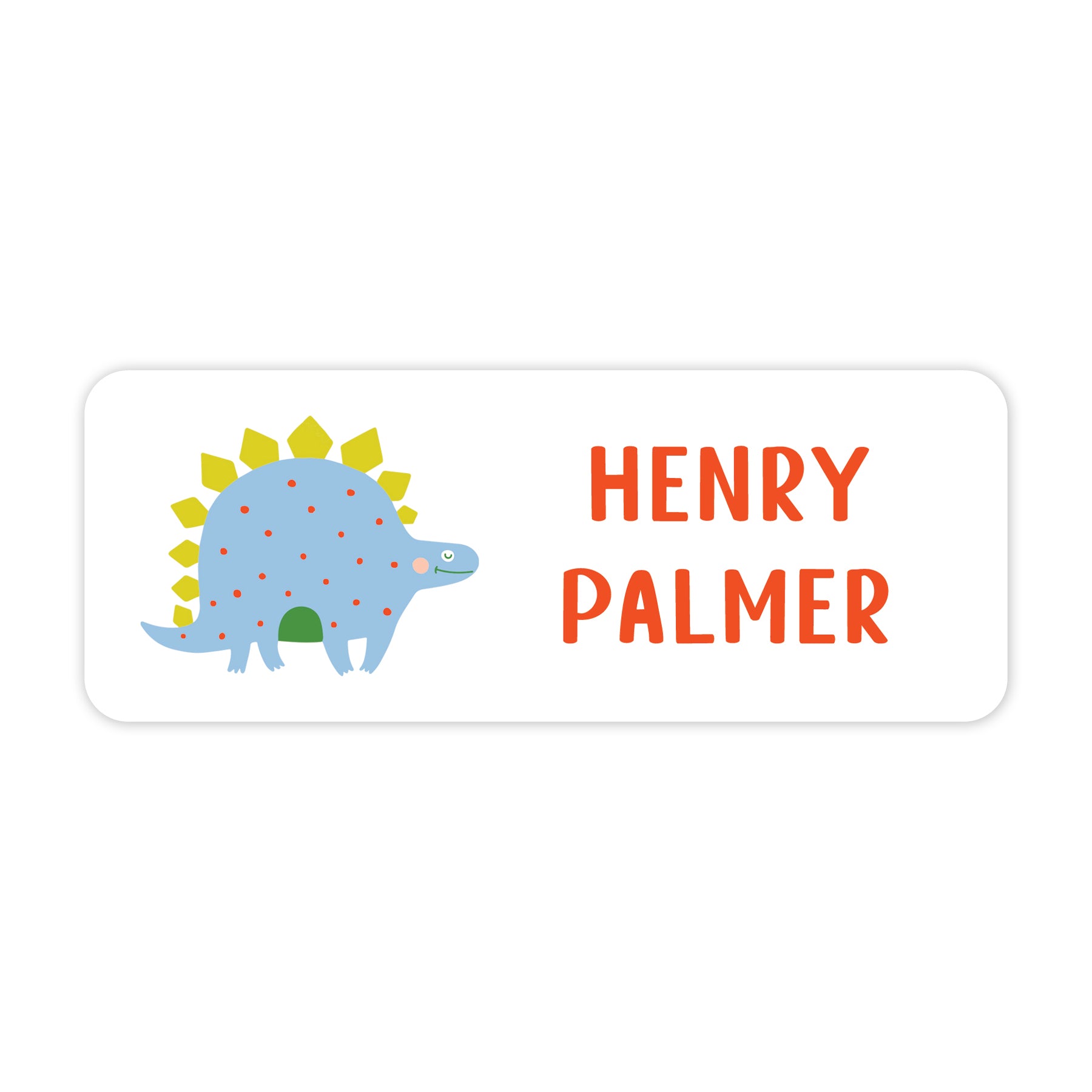 Stegasaurus Dino Vinyl School Labels