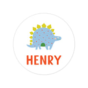 Stegasaurus Dino Round Vinyl School Labels