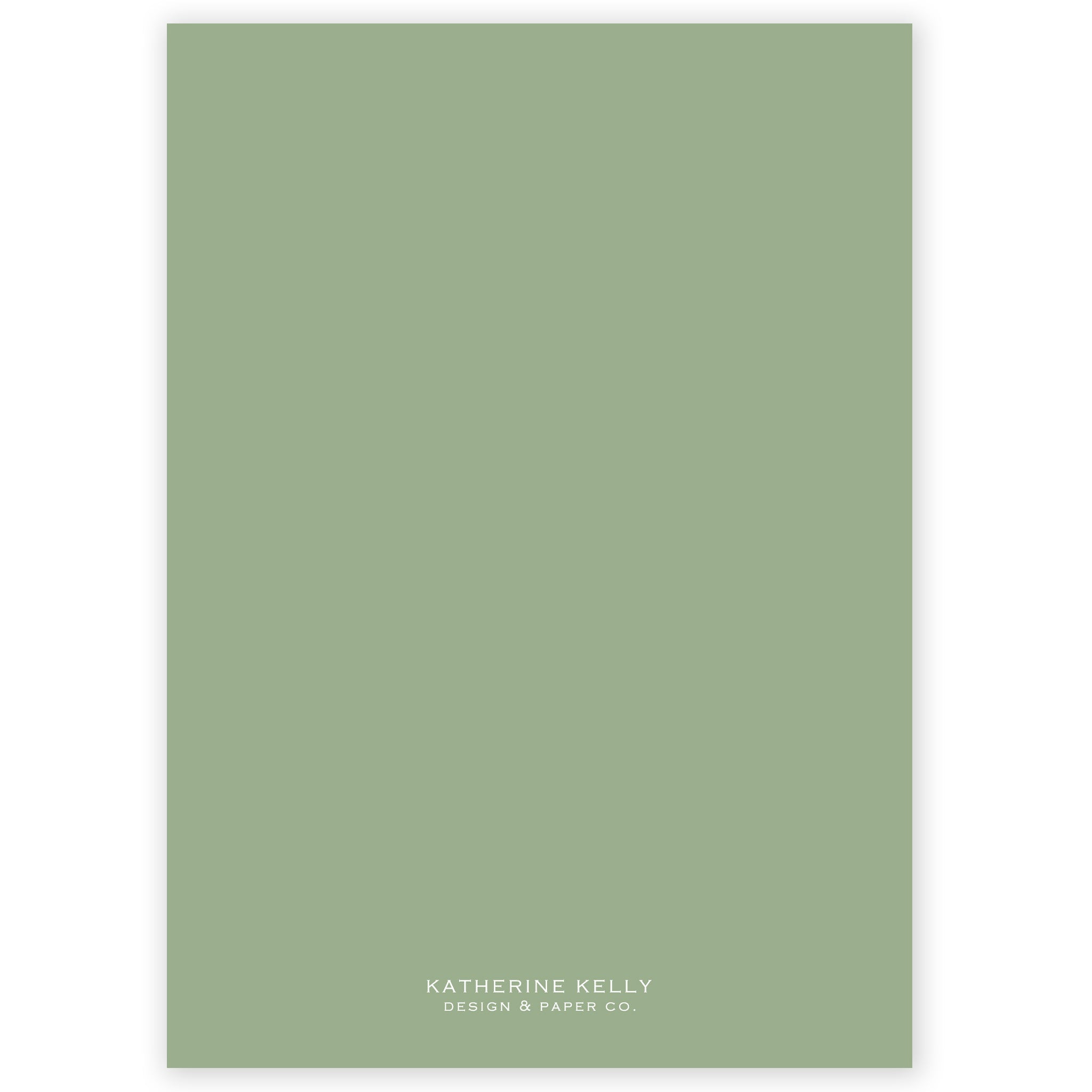 Sage Round Monogram Invitation