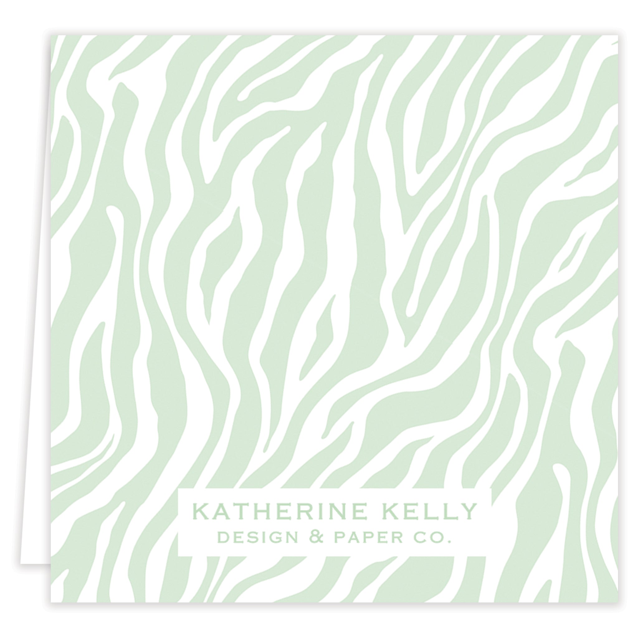 Sage Zebra Folded Note Set With Envelopes