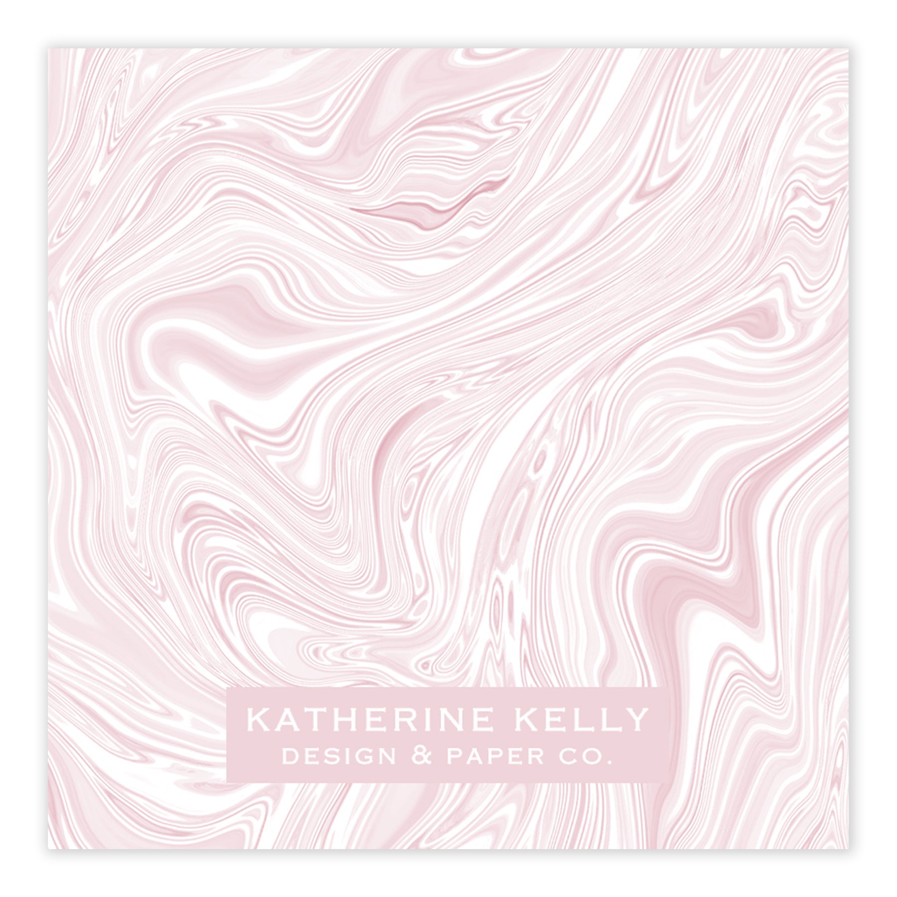 Pink Marbled Enclosure Card