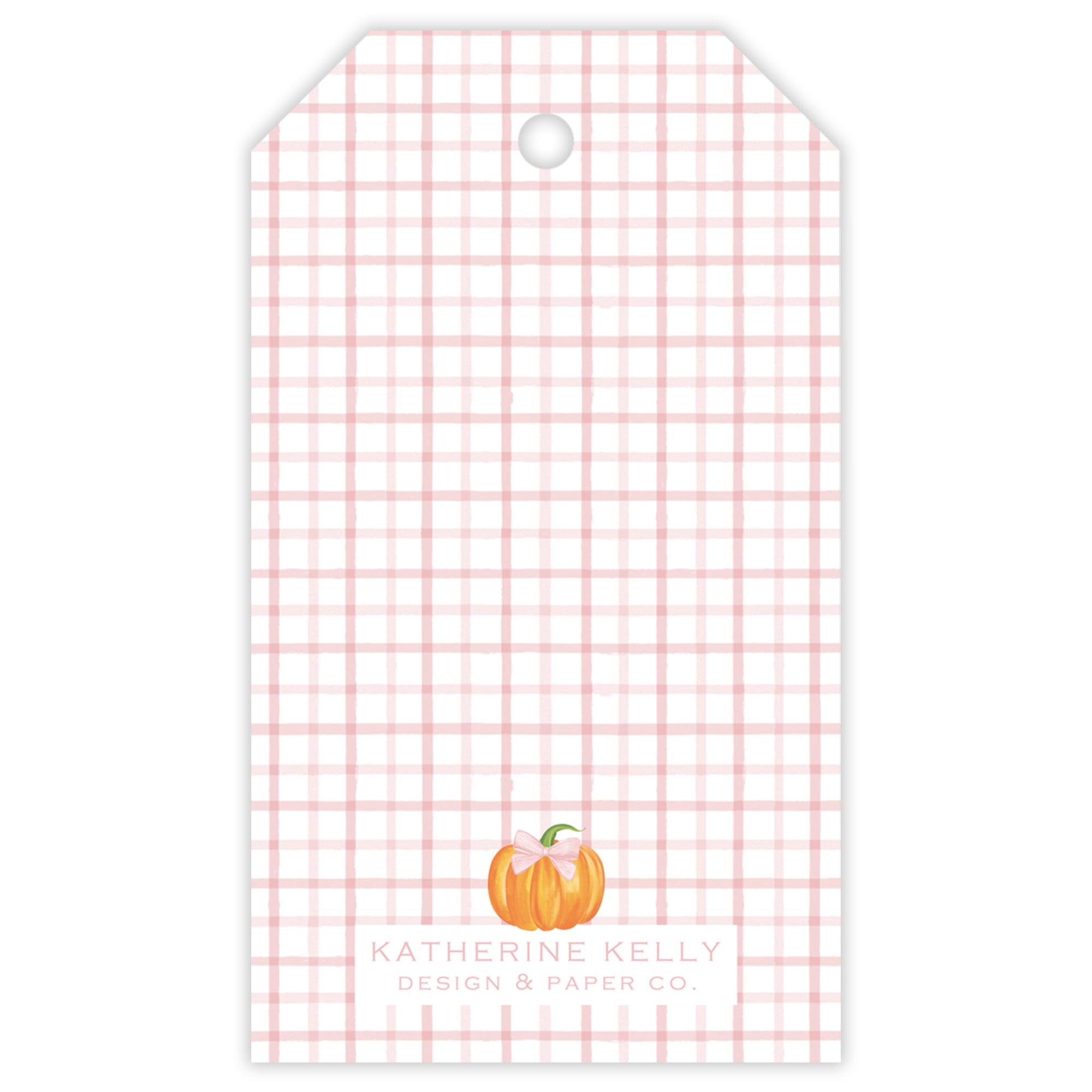 All Pink Fall Pumpkin Party Favor Tag