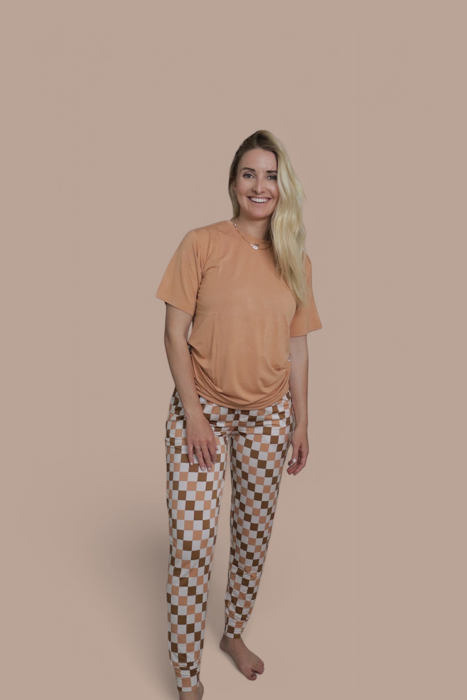 Chestnut Checkers Men's Dream Jogger Set