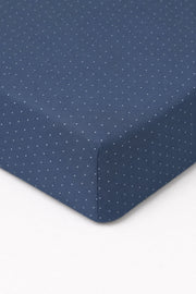 Denim Dot Crib Sheet