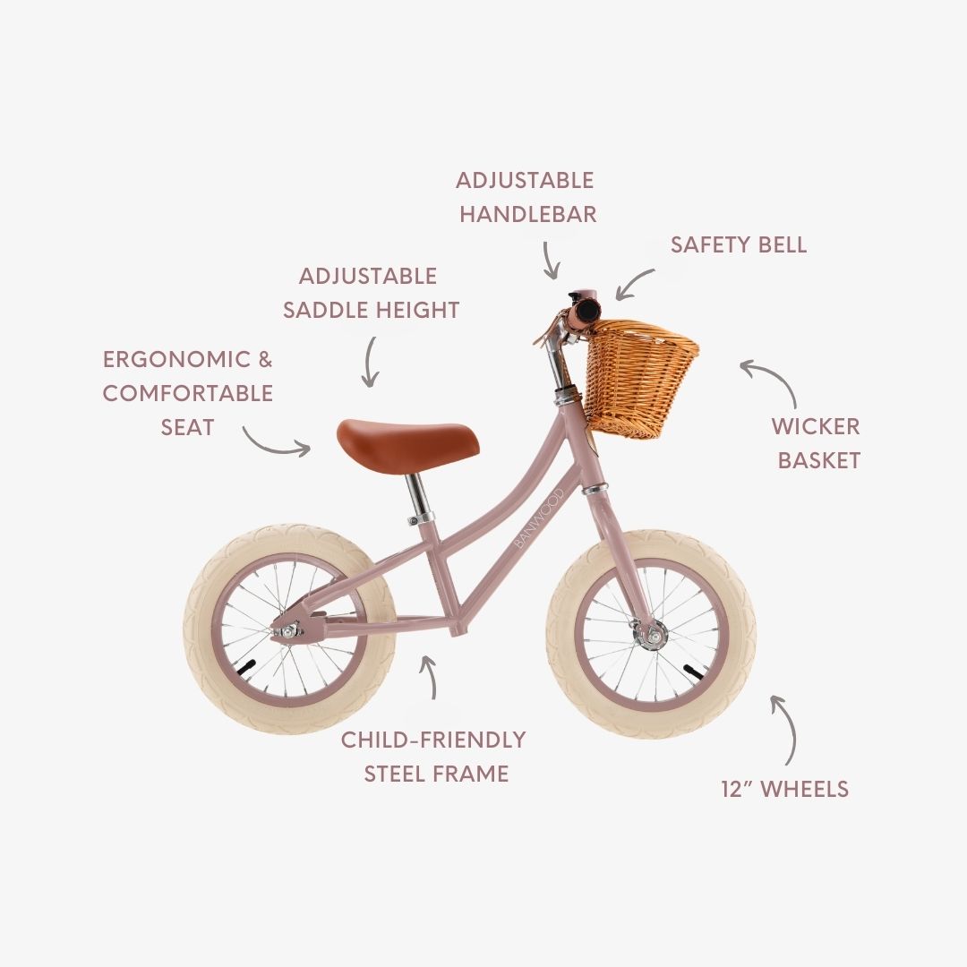 Balance Bike Vintage  - Dustypink