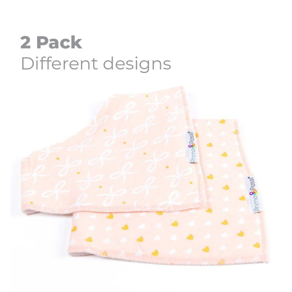 Bandana Bib, Hearts & Bows
