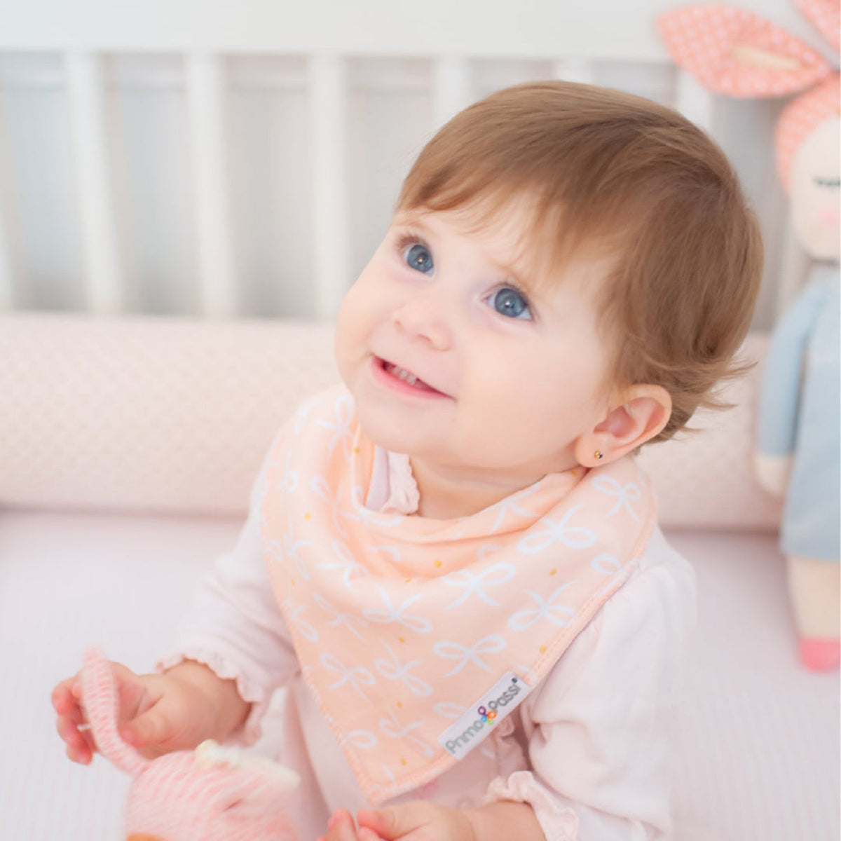 Bandana Bib, Hearts & Bows