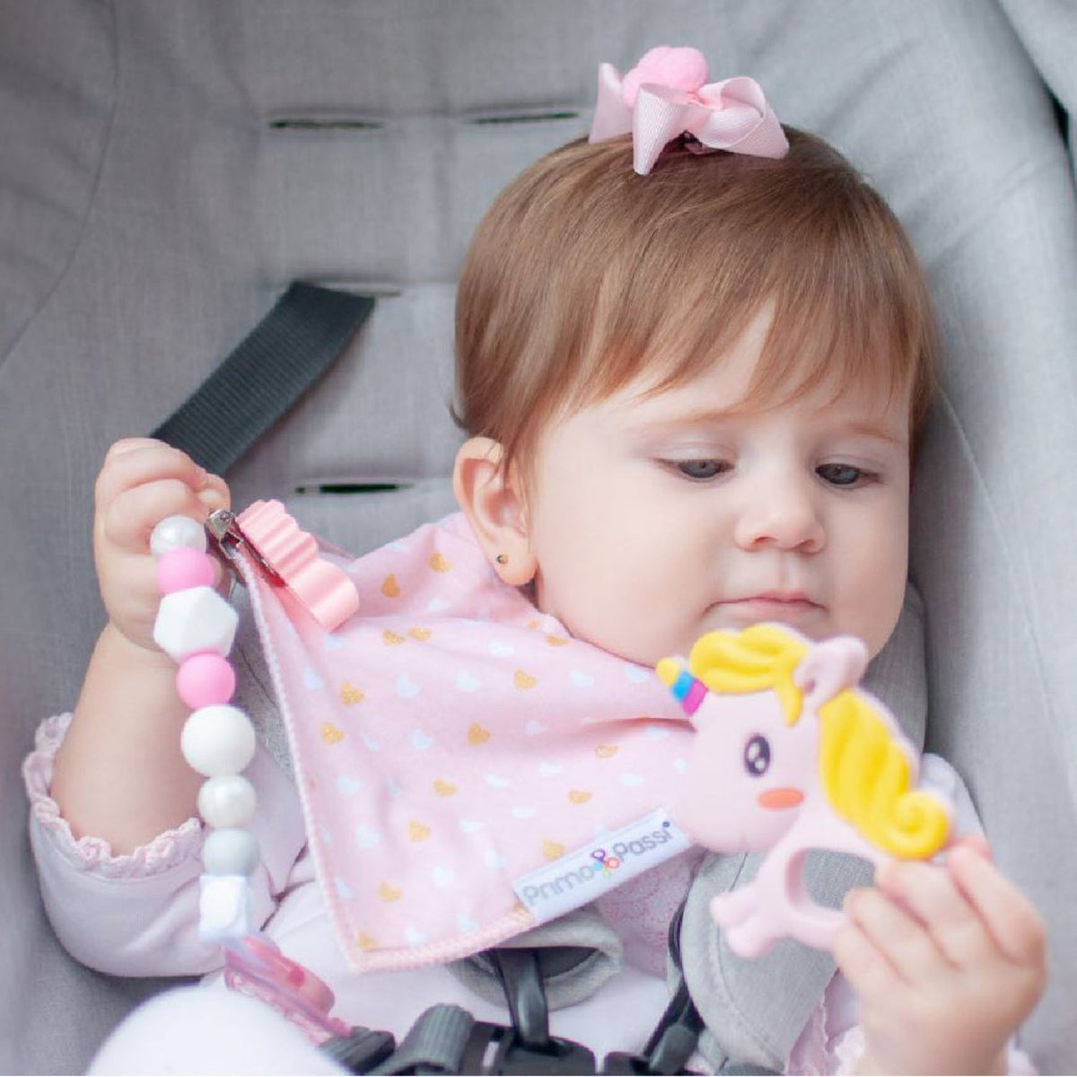 Bandana Bib, Hearts & Bows