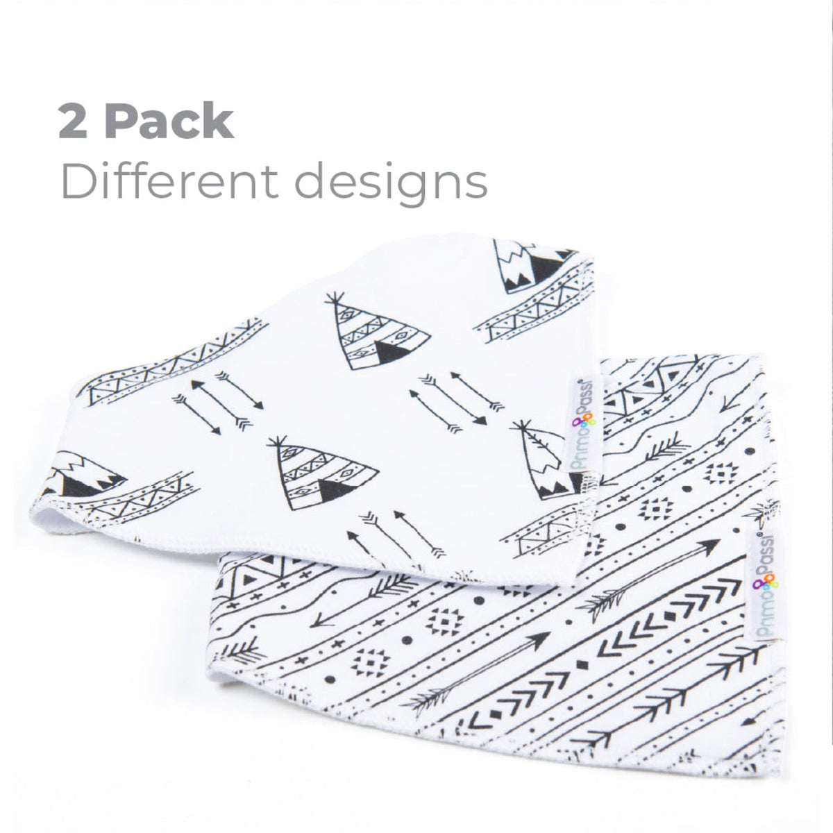 Bandana Bib, White Arrows
