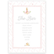Peter Rabbit Pink Trellis Bar Sign