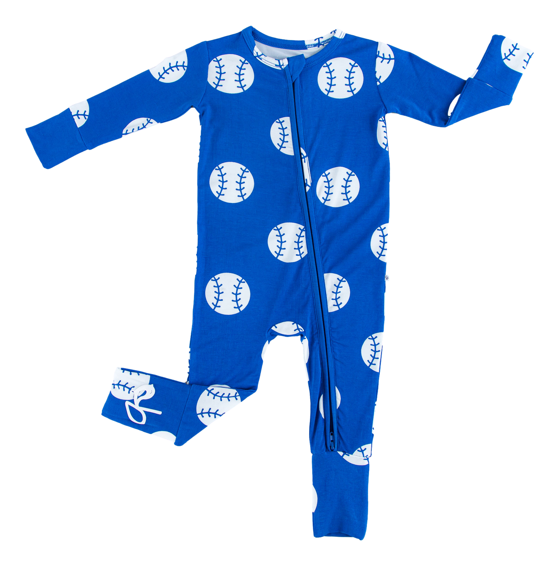 Baseball Convertible Romper - Blue