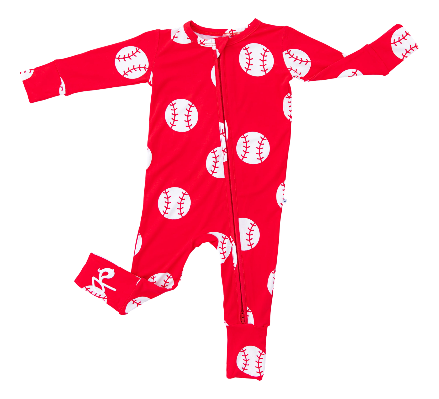 Baseball Convertible Romper - Red