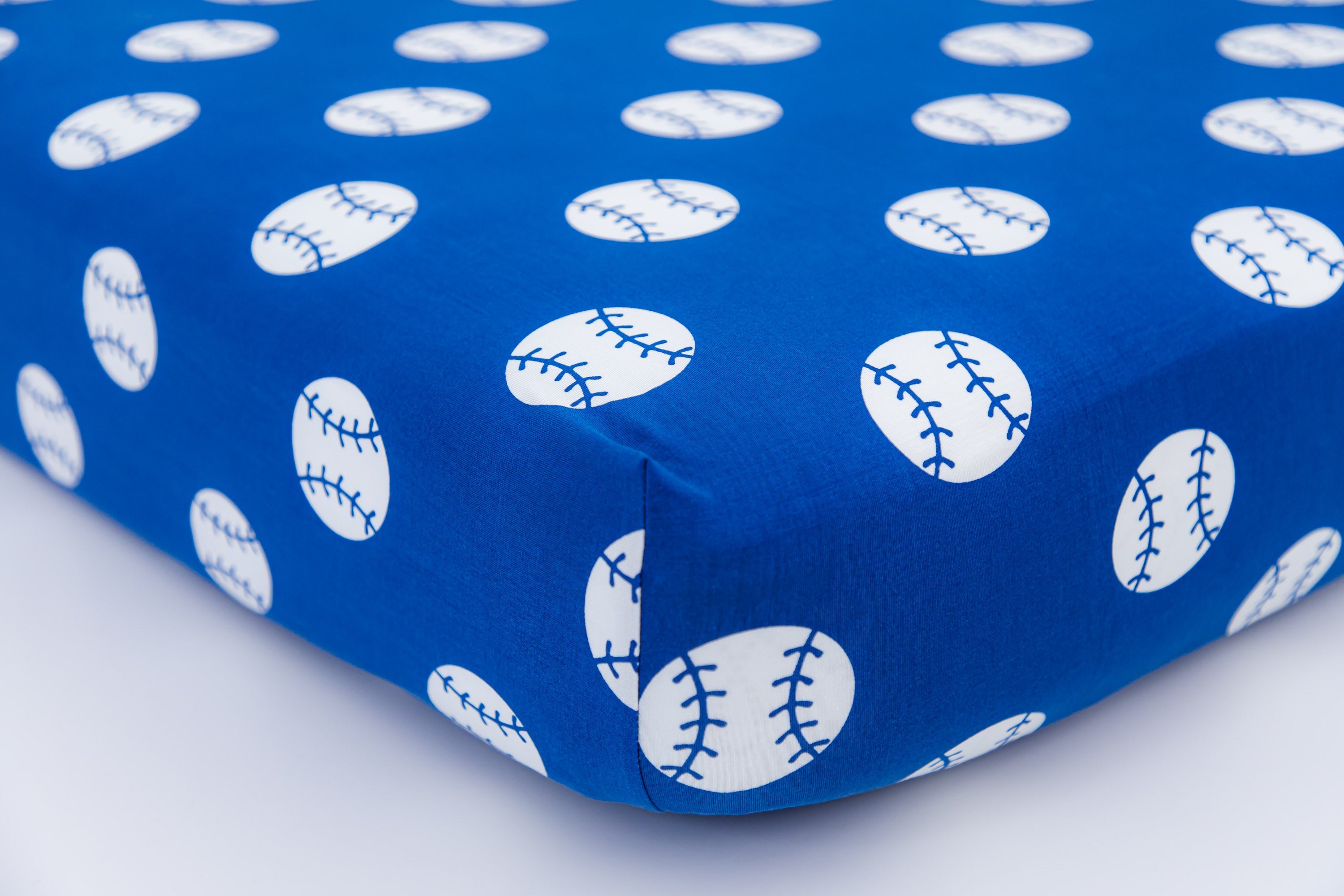 Baseball Crib Sheet -blue