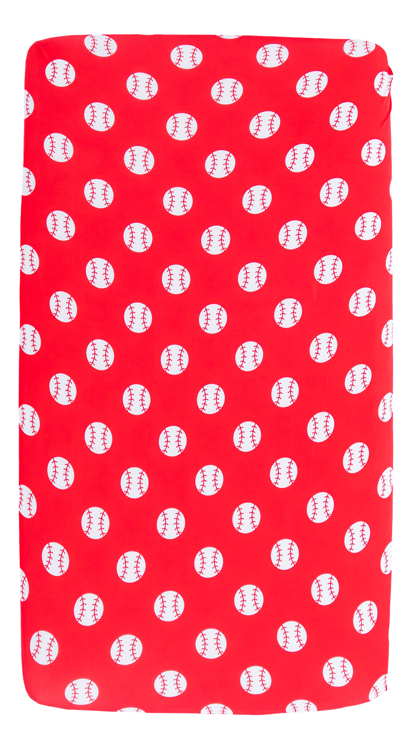 Baseball Crib Sheet -red