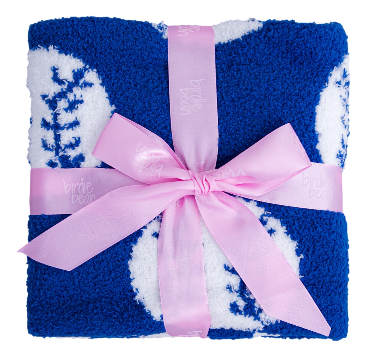 Baseball Plush Blanket- Blue/stroller