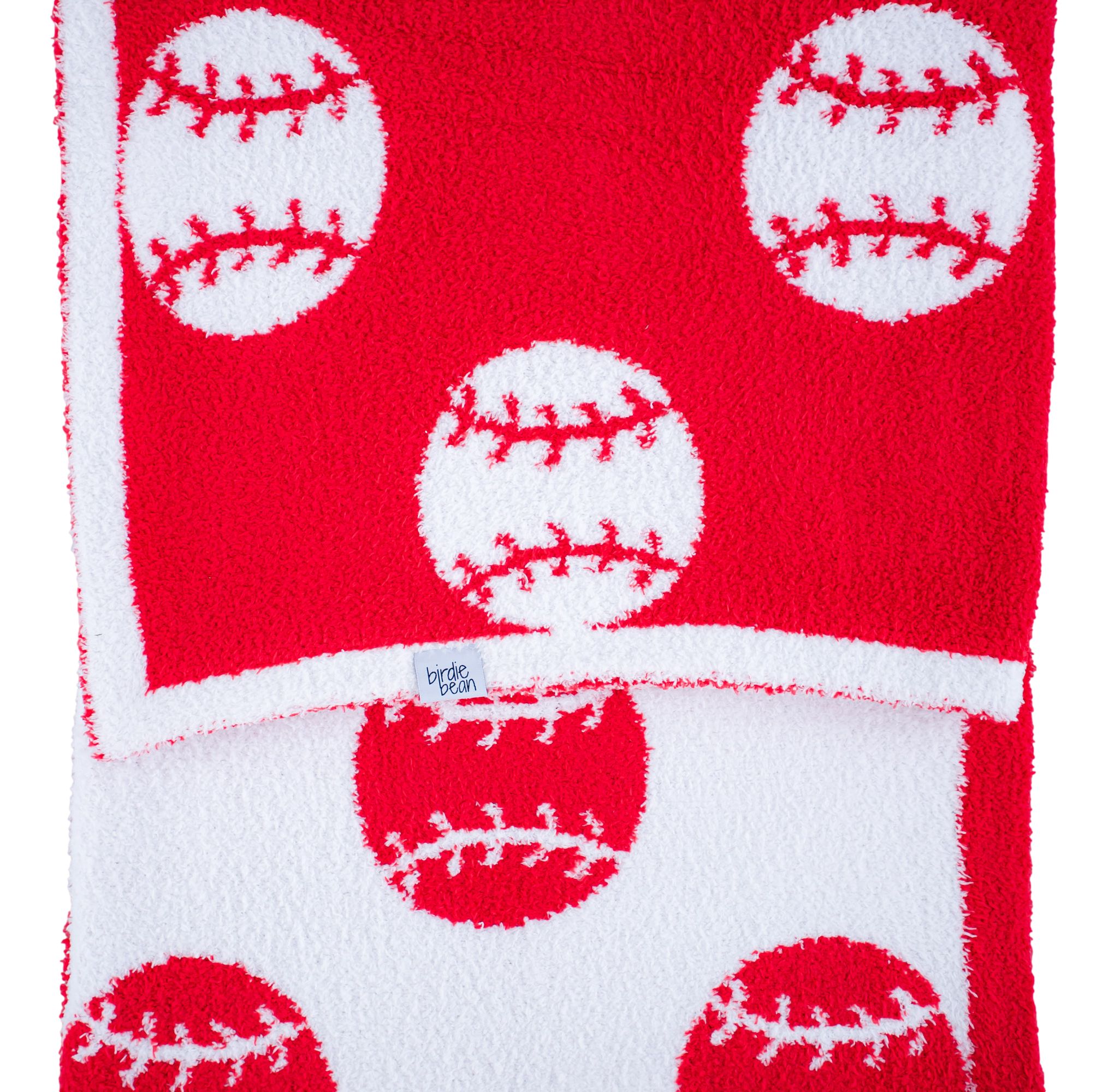 Baseball Plush Blanket- Red/toddler