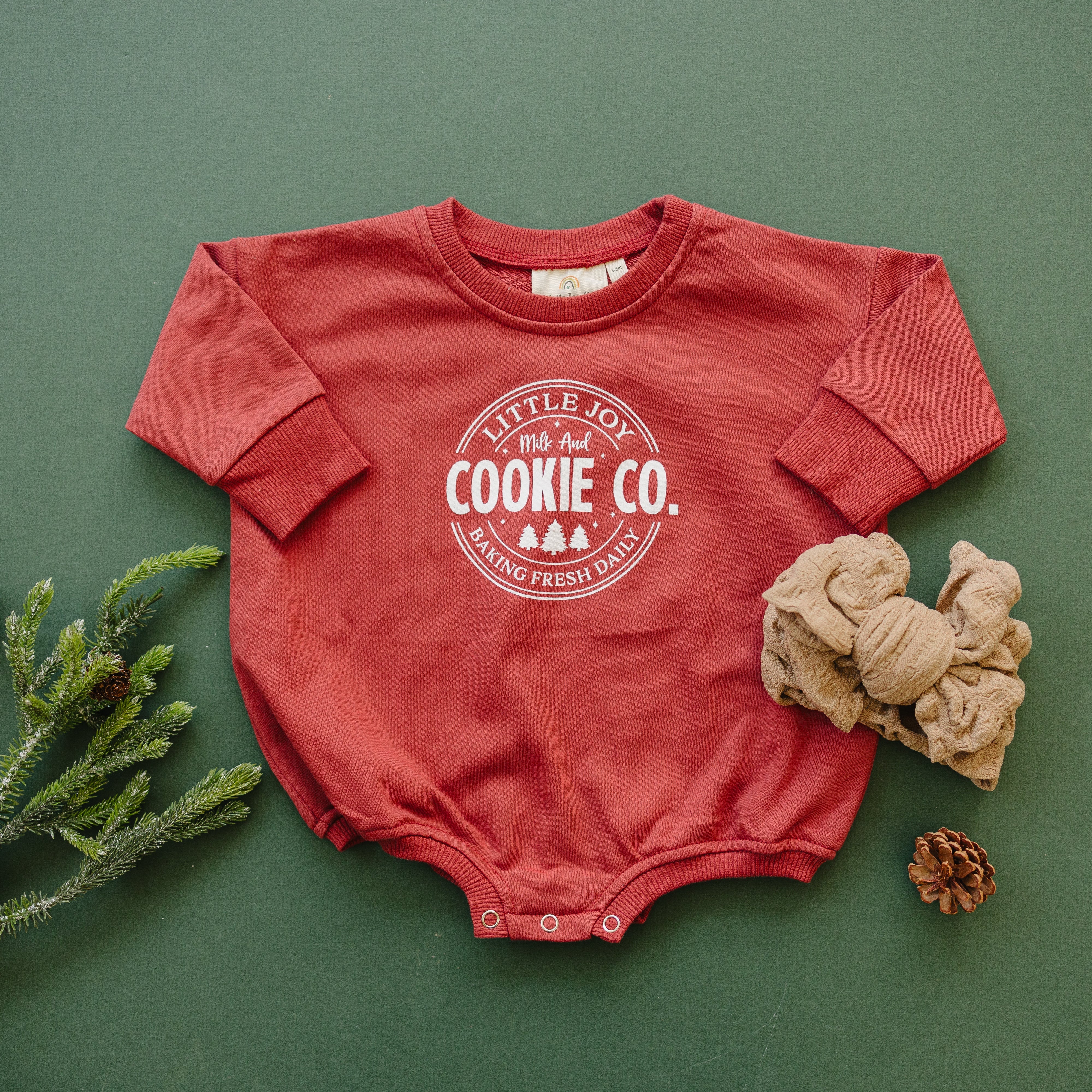 kie Co. Christmas Sweatshirt Romper