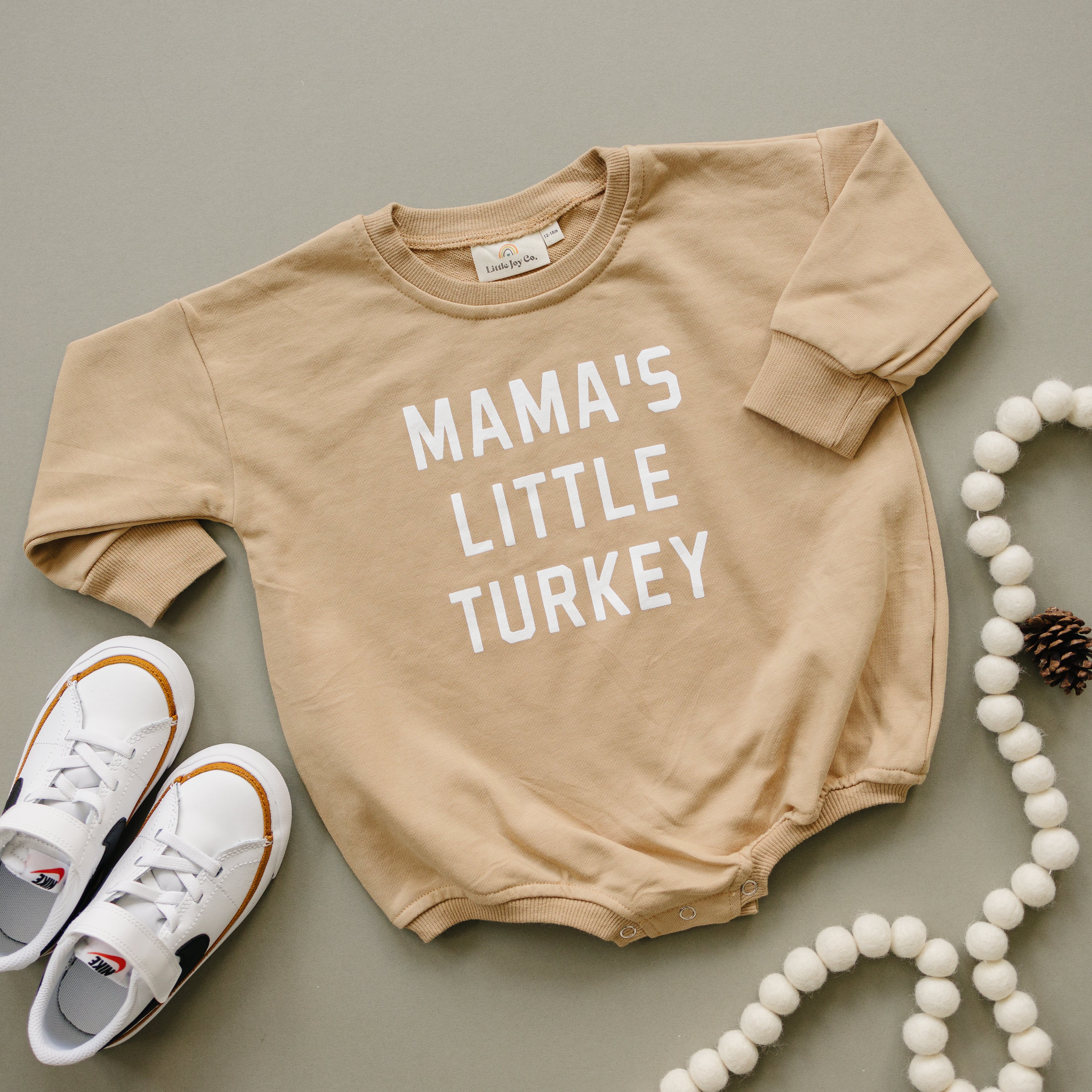 Mama's Little Turkey Sweatshirt Romper - More Colors