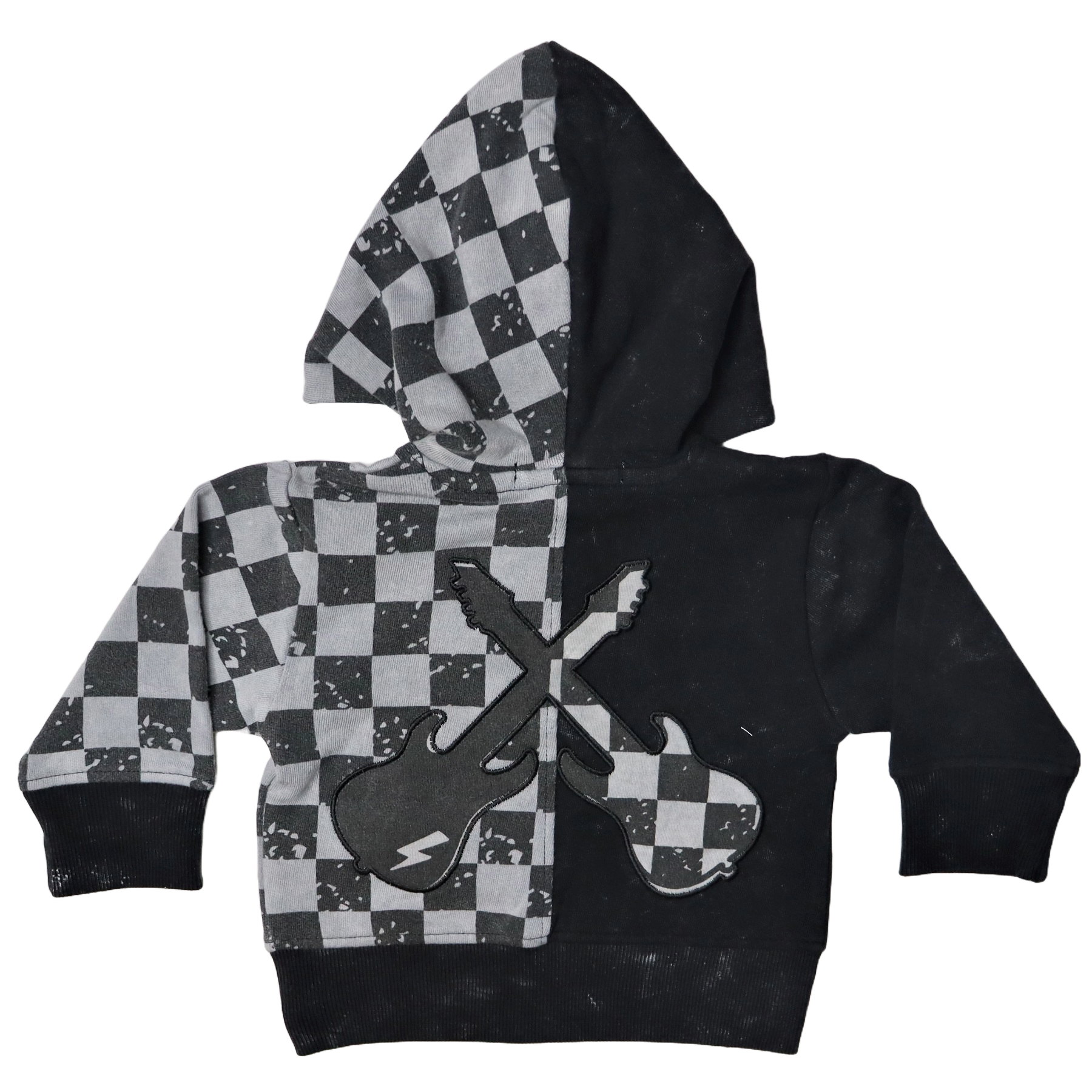 Baby Zip Hoodie - Checkered Guitars