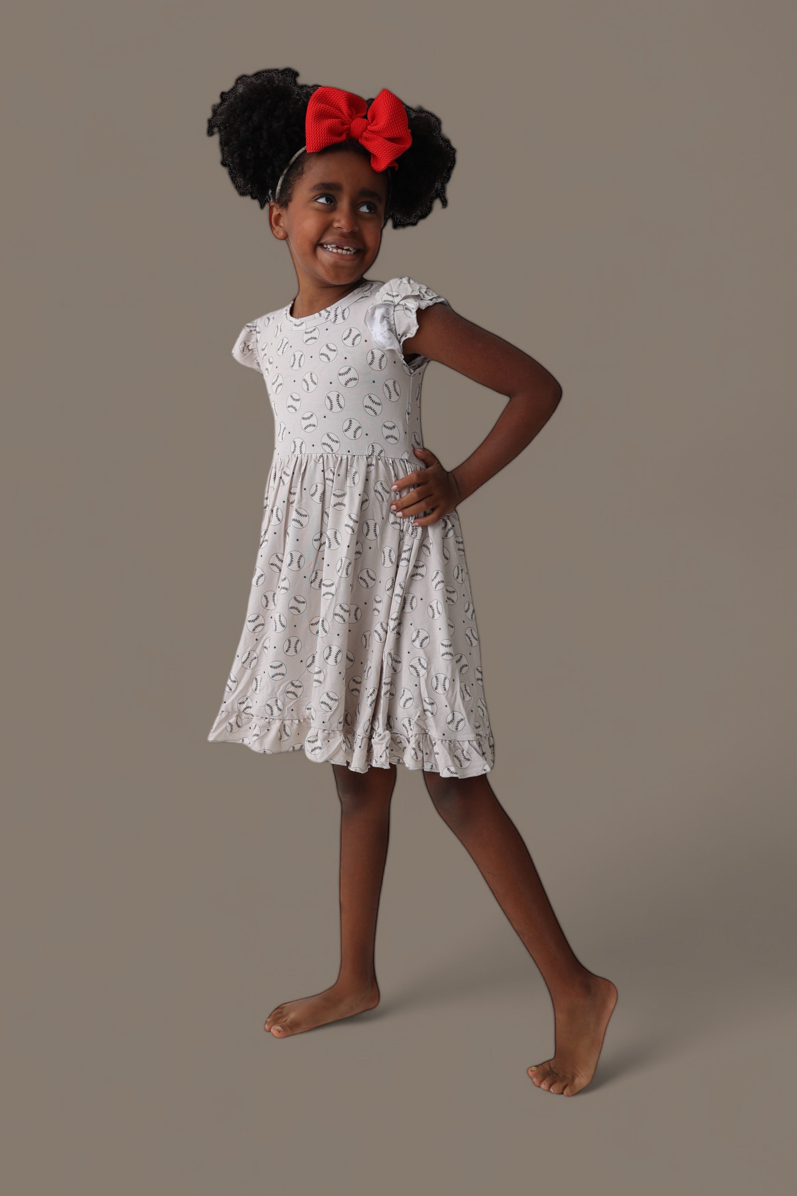 Exclusive Swing For The Stars Dream Cap Sleeve Ruffle Dress