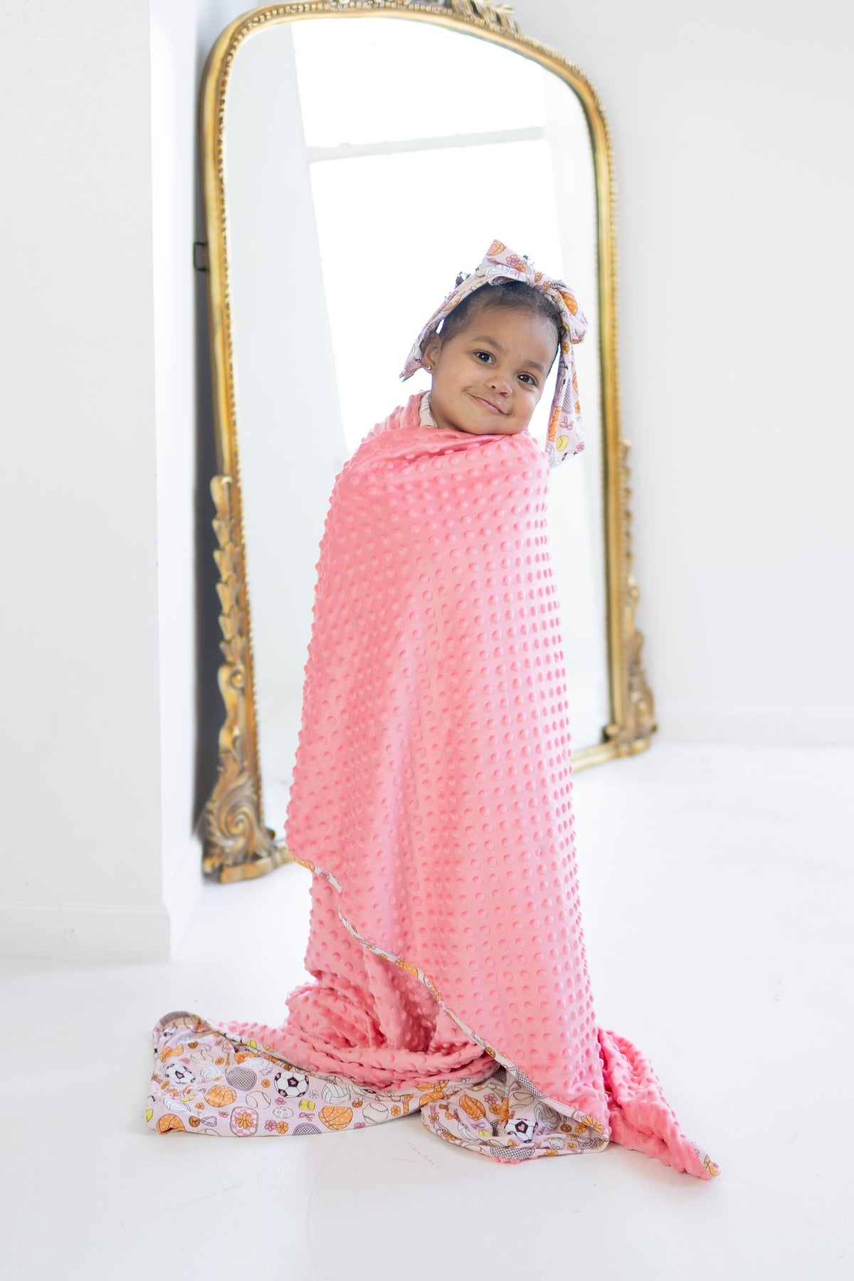 Game Winning Dreams Minky Dot Blanket