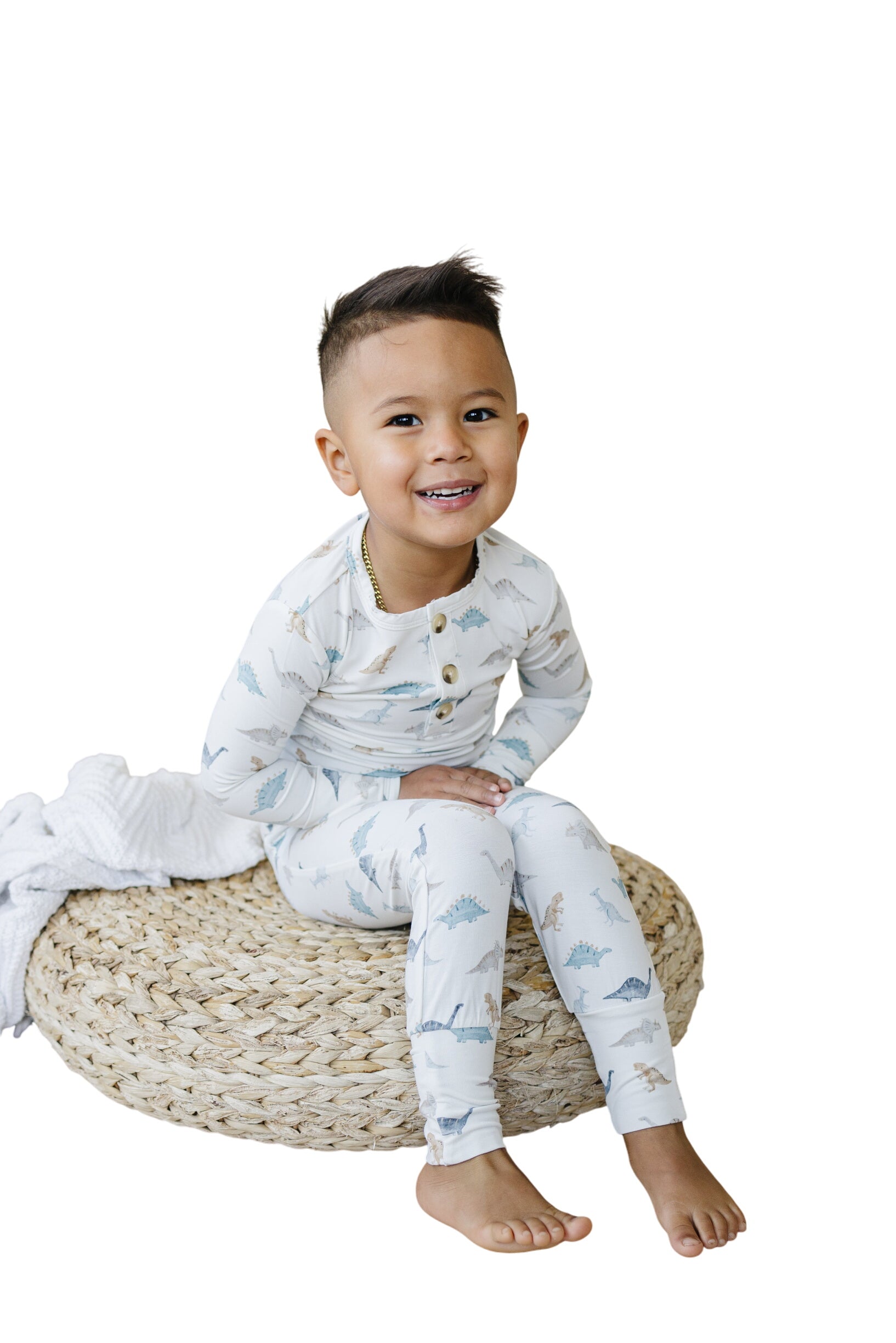 Snugglesaurus 2pc Henley Bamboo Pajamas