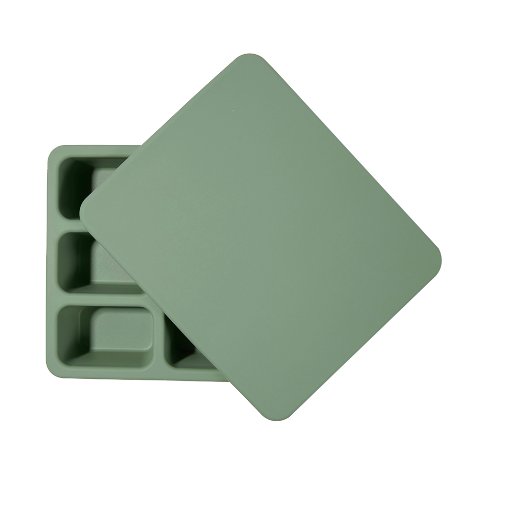 Silicone Bento Box Solid Sage Green