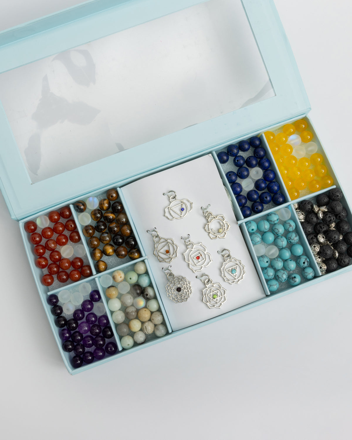 Chakra Stones And Charms Diy Bracelet Gift Set
