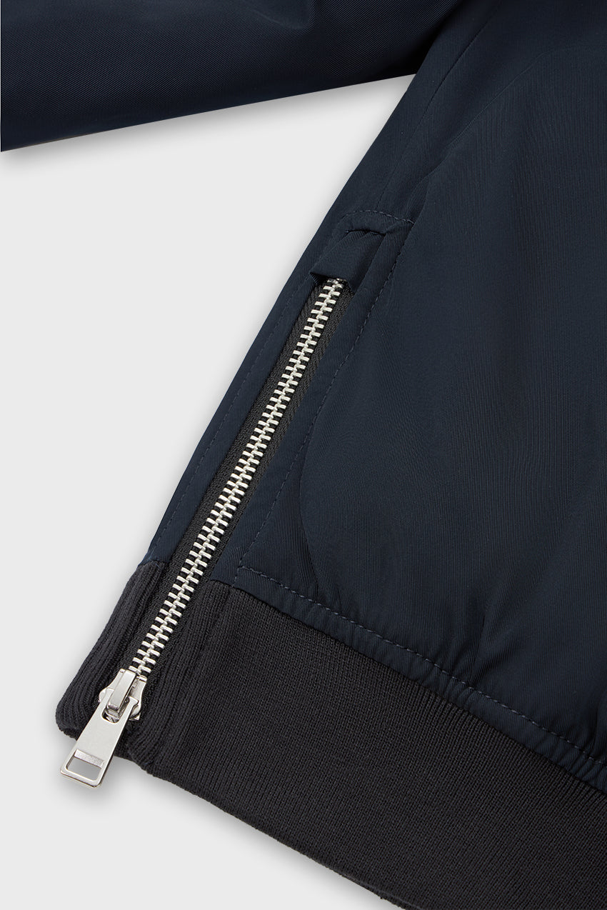 Padded Bomber Jacket With Removable Hood