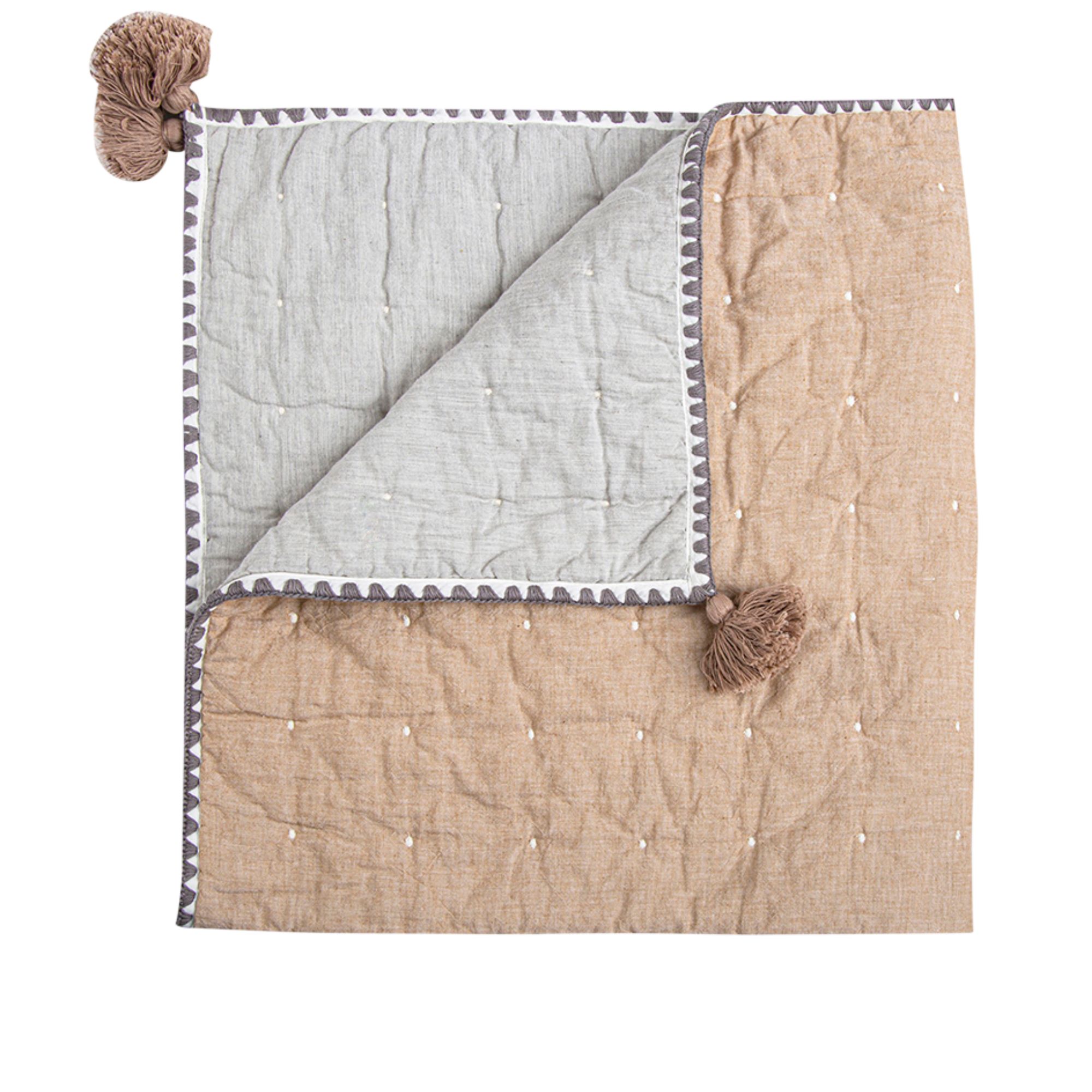 Ezra Copper Quilted Blanket