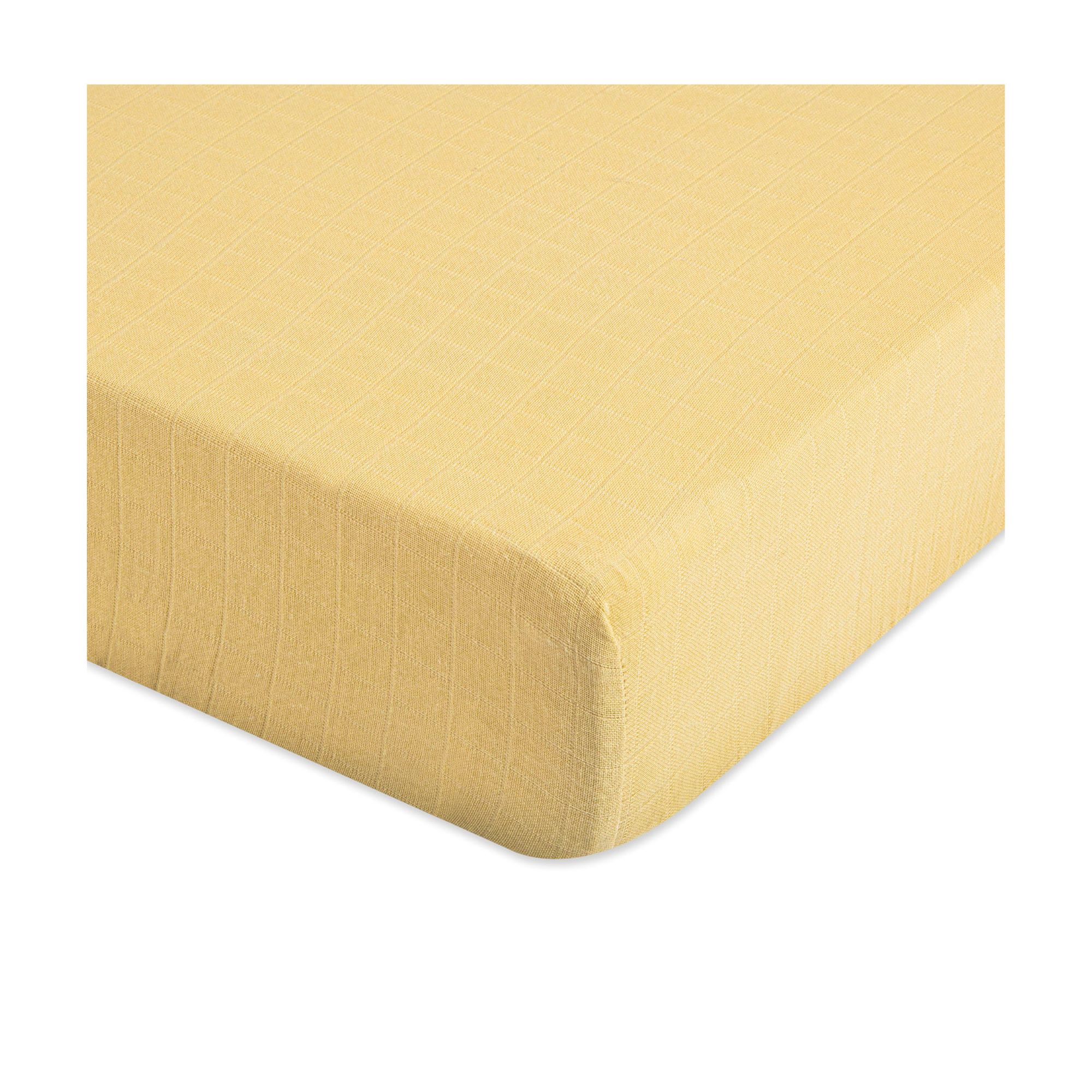 Crib Fitted Sheet – Ochre