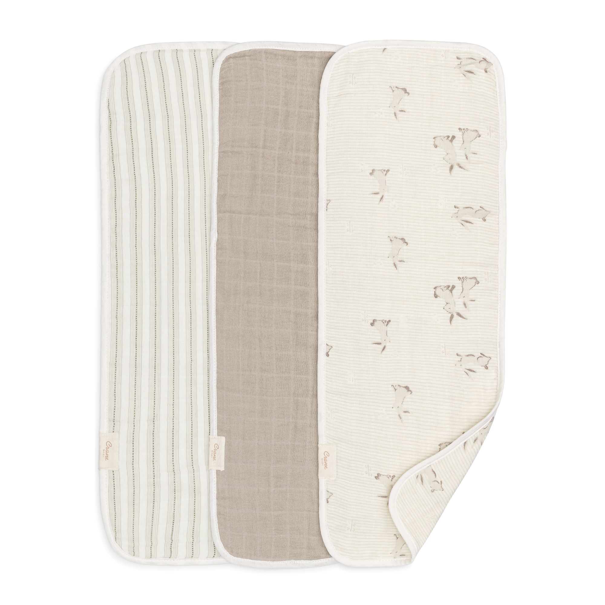 Avery Organic Cotton 3-pc. Bunny Burp Cloth Set