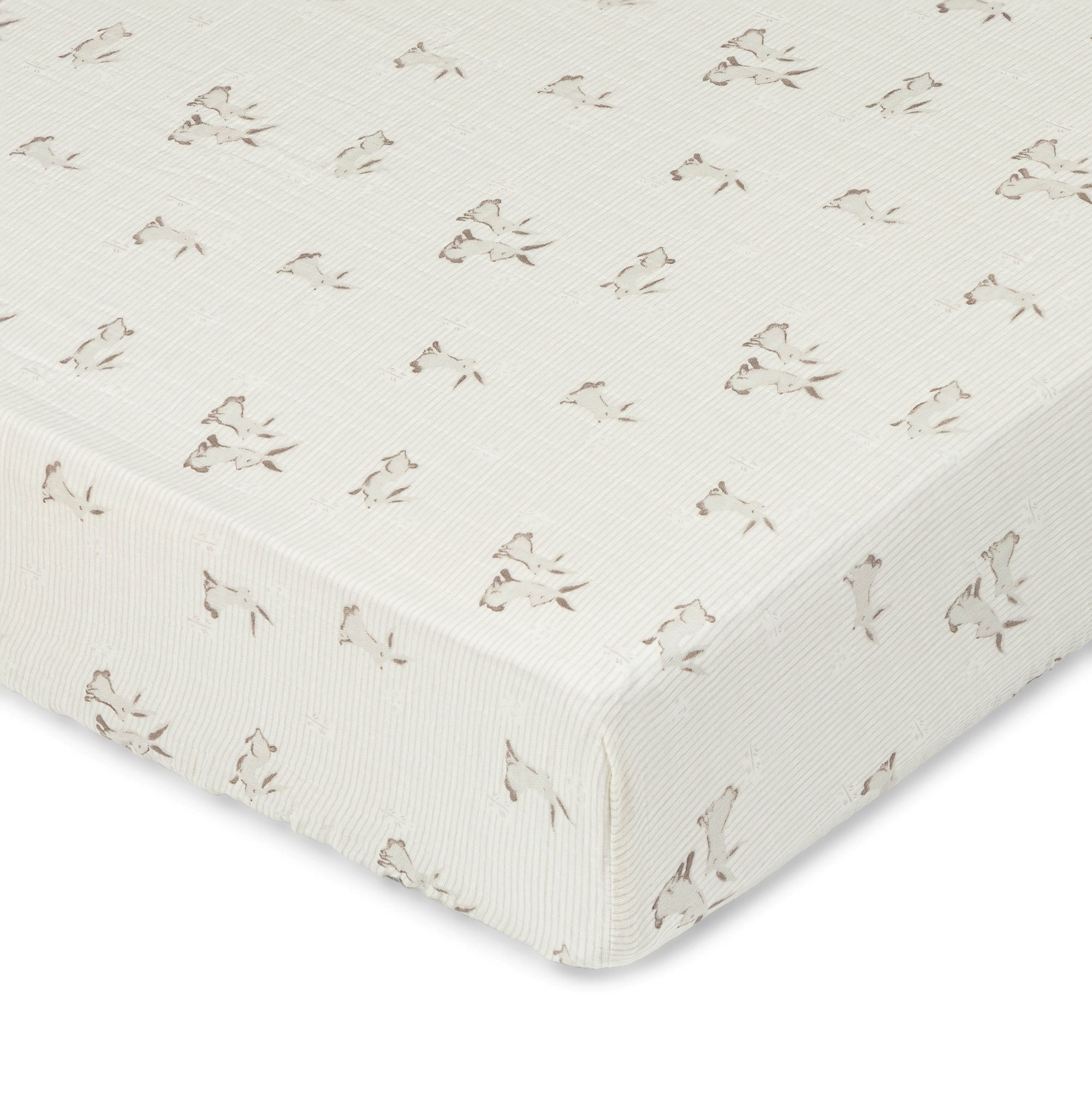 Avery Organic Cotton Bunny Fitted Crib Sheet