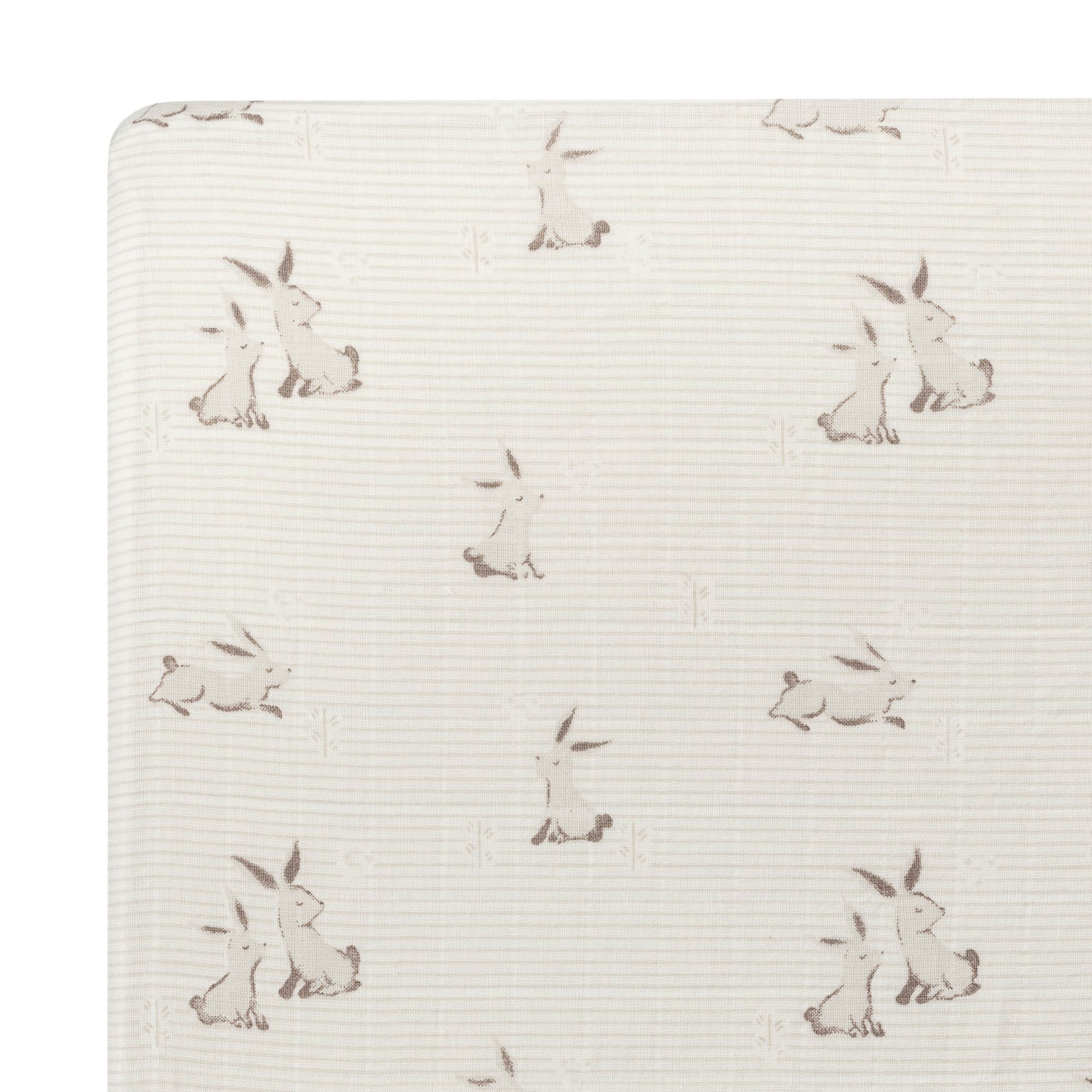 Avery Organic Cotton Bunny Fitted Crib Sheet