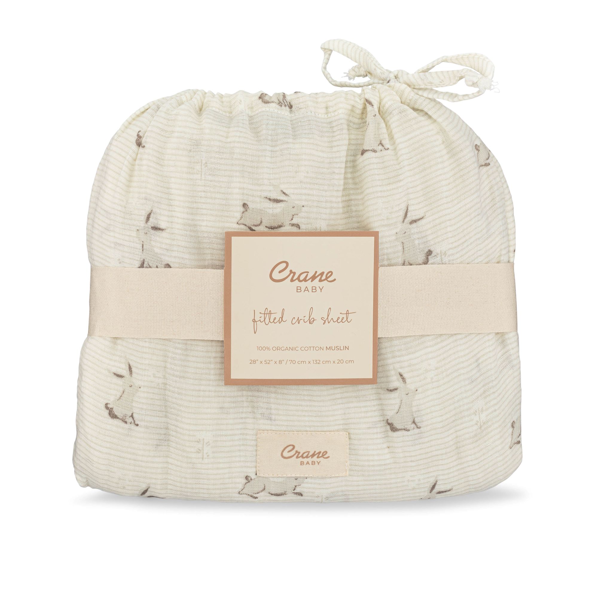 Avery Organic Cotton Bunny Fitted Crib Sheet