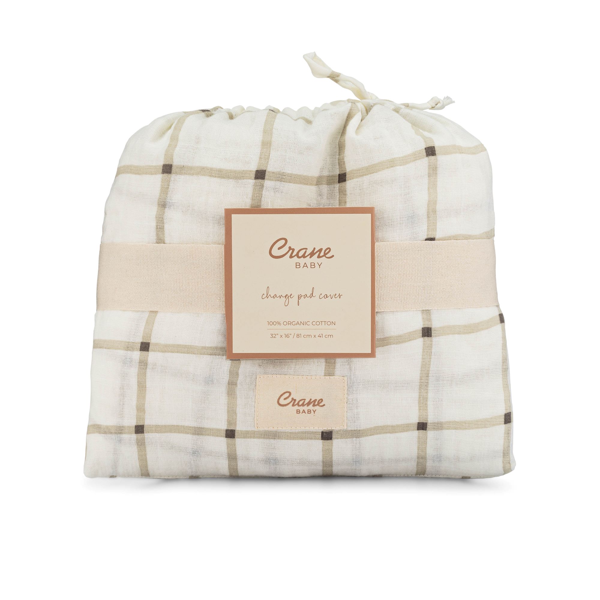 Avery Organic Cotton Check Change Pad Cover