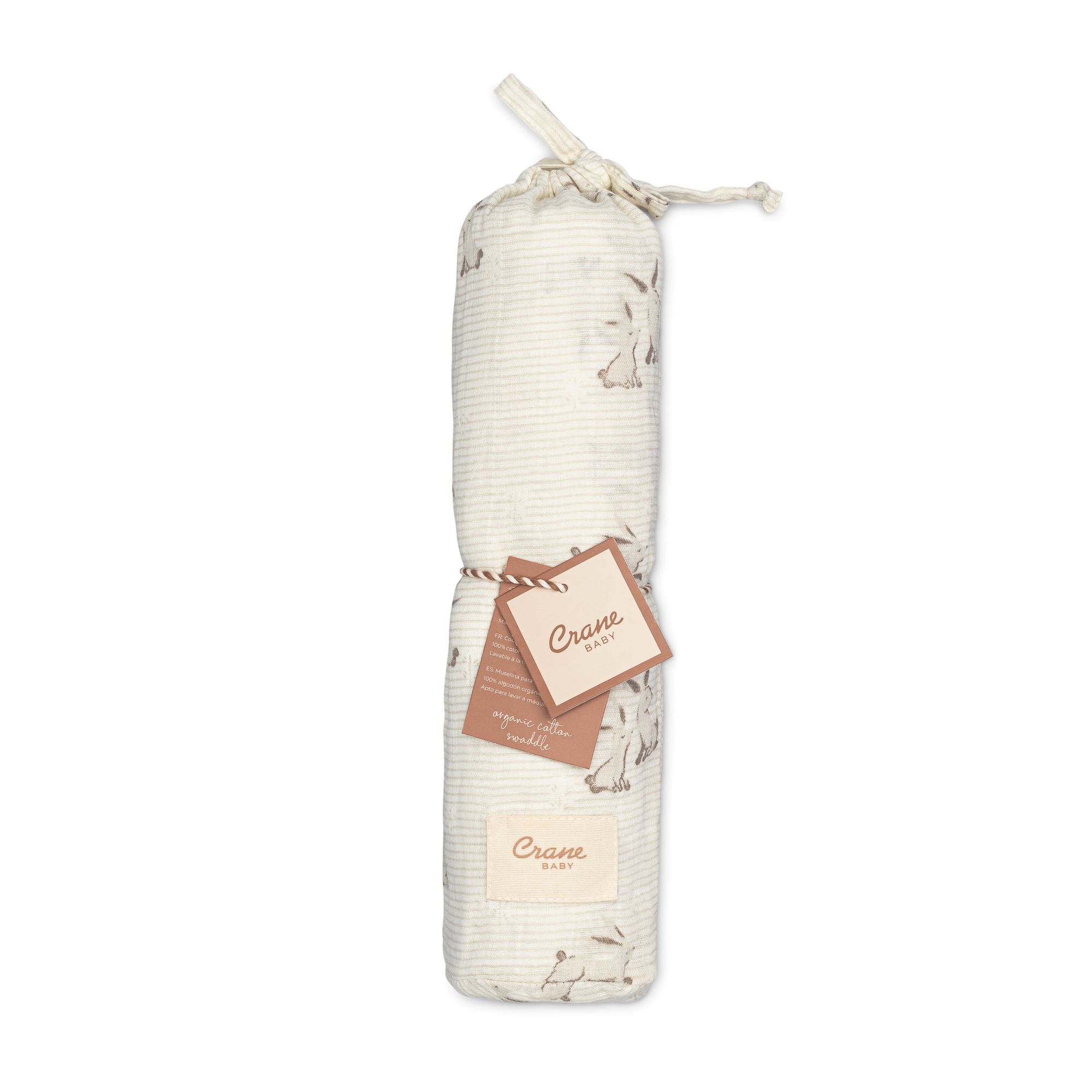 Avery Organic Cotton Bunny Single Swaddle