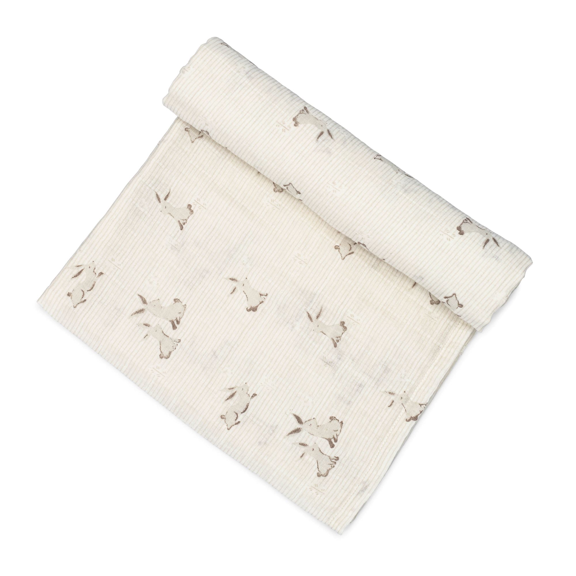 Avery Organic Cotton Bunny Single Swaddle